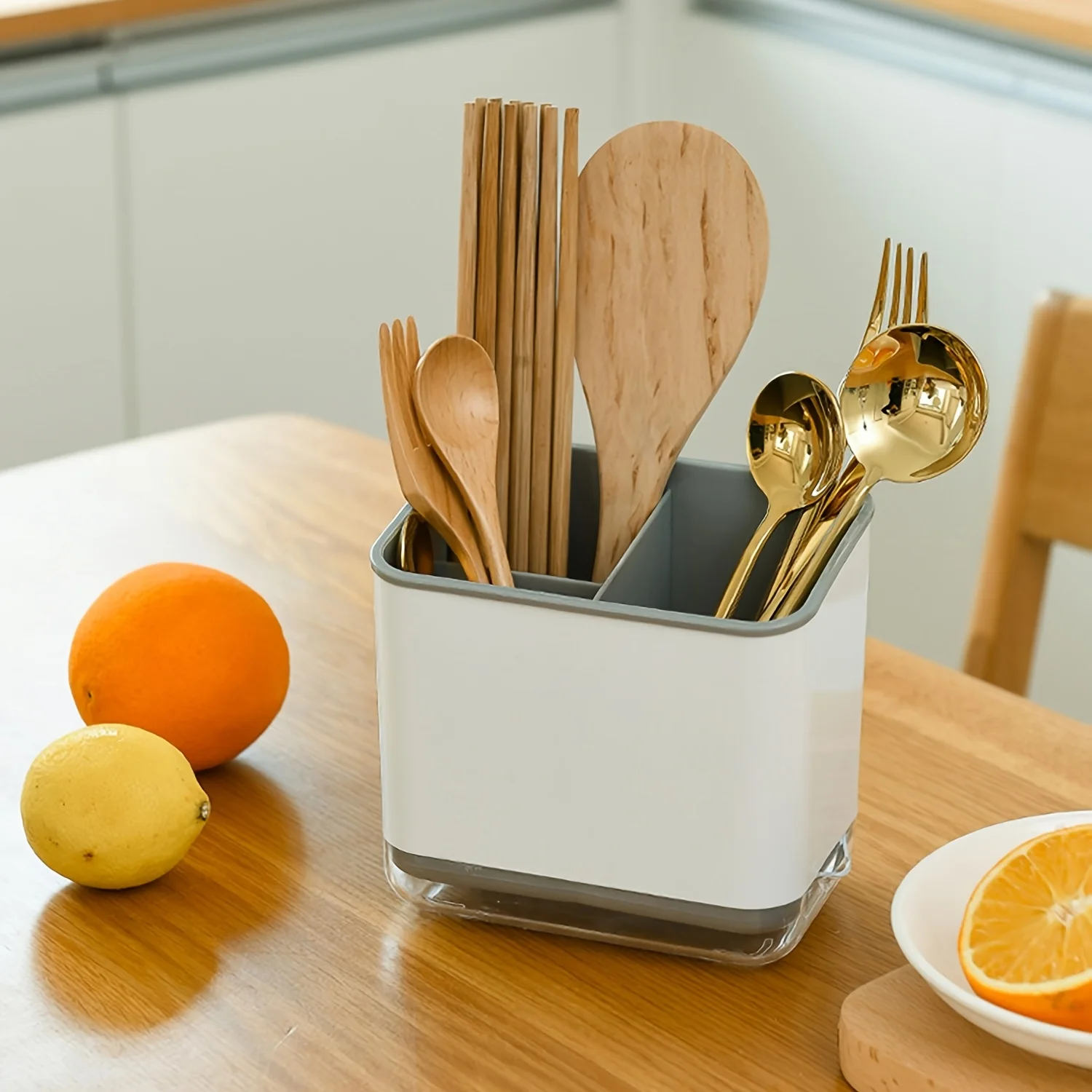 Multifunctional Kitchen Utensil Storage Rack Compact Drying Chopstick & Spoon Holder Space Saving Household Organizer