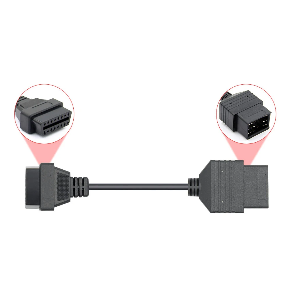 Hot Sale Obd1 to Obd 2 Diagnostic Tool 17pin to 16 Pin OBDII Connector Connective Cable for Toyota Old Car