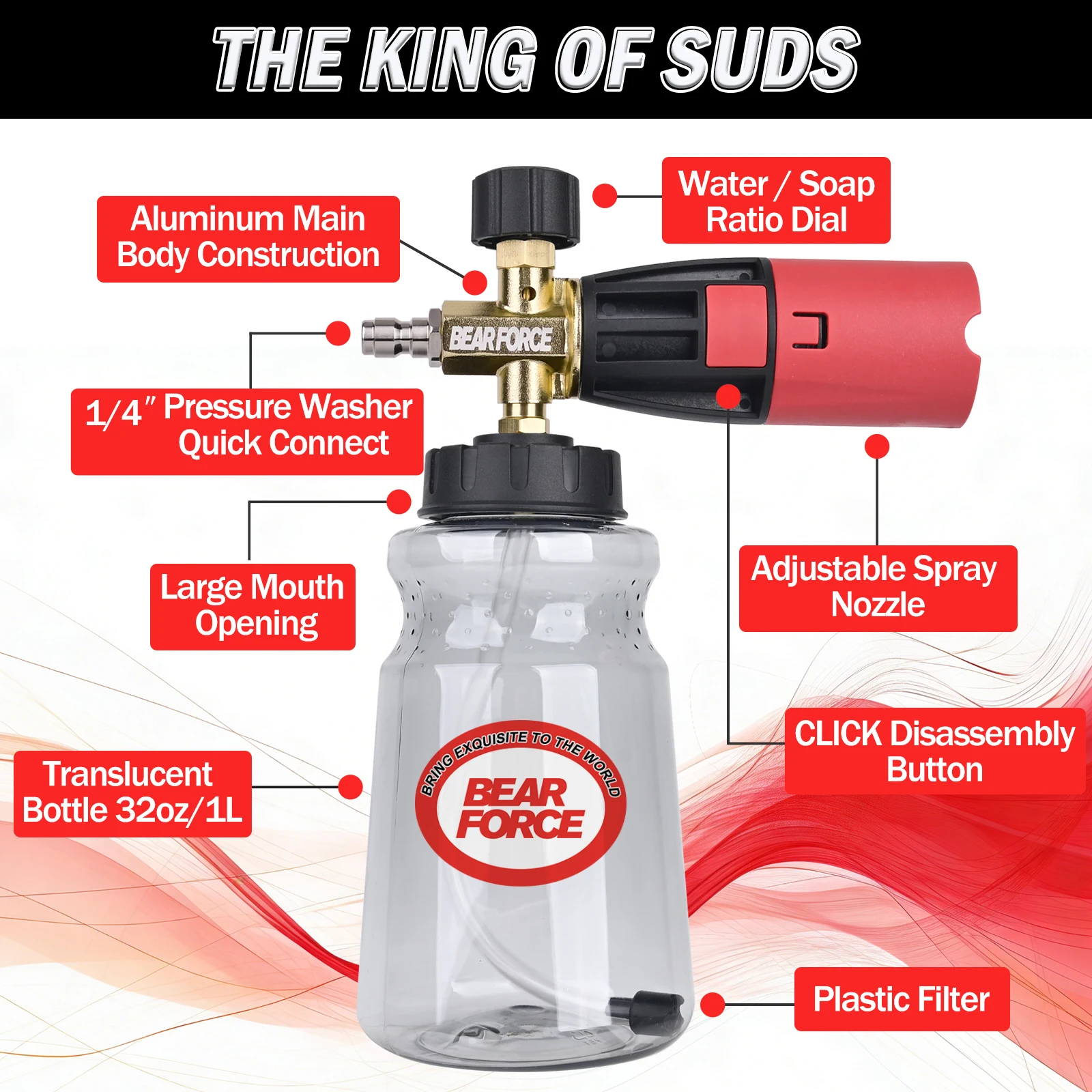 Cañón de Espuma para Nieve de - Pressure Washer Foam Gun reseña y precio