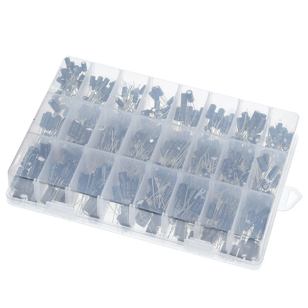 Essential Capacitors for Circuit Manufacturing 500pc Radial Electrolytic Capacitor Assortment Kit 24 Value 0 1uF 1000uF