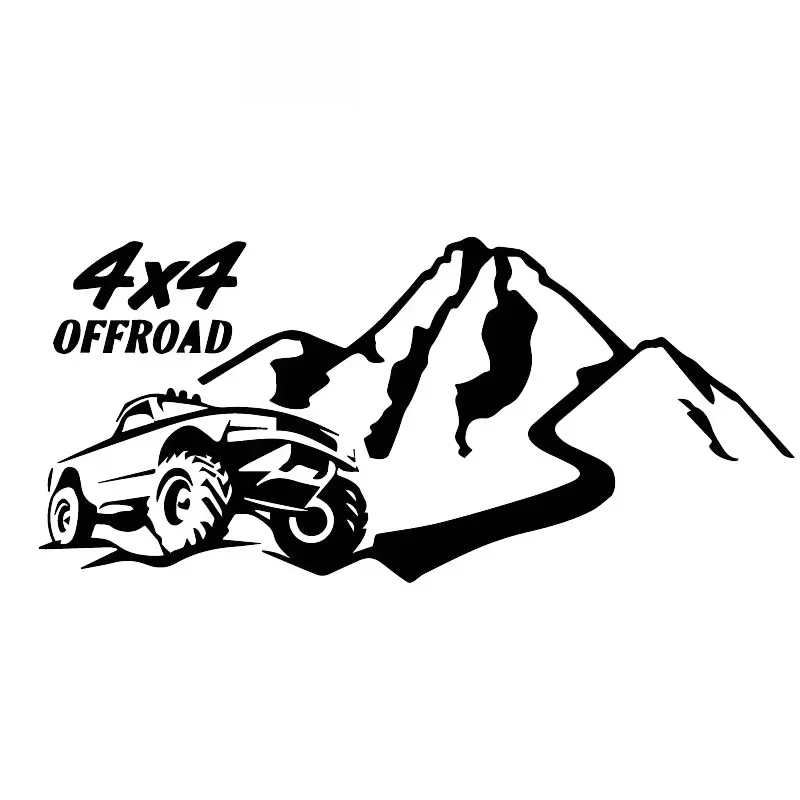 

Off-road Vehicle Decals, High-quality Car Decoration, Personalized Pvc Window Waterproof Stickers, Black/white, 18cm *8cm