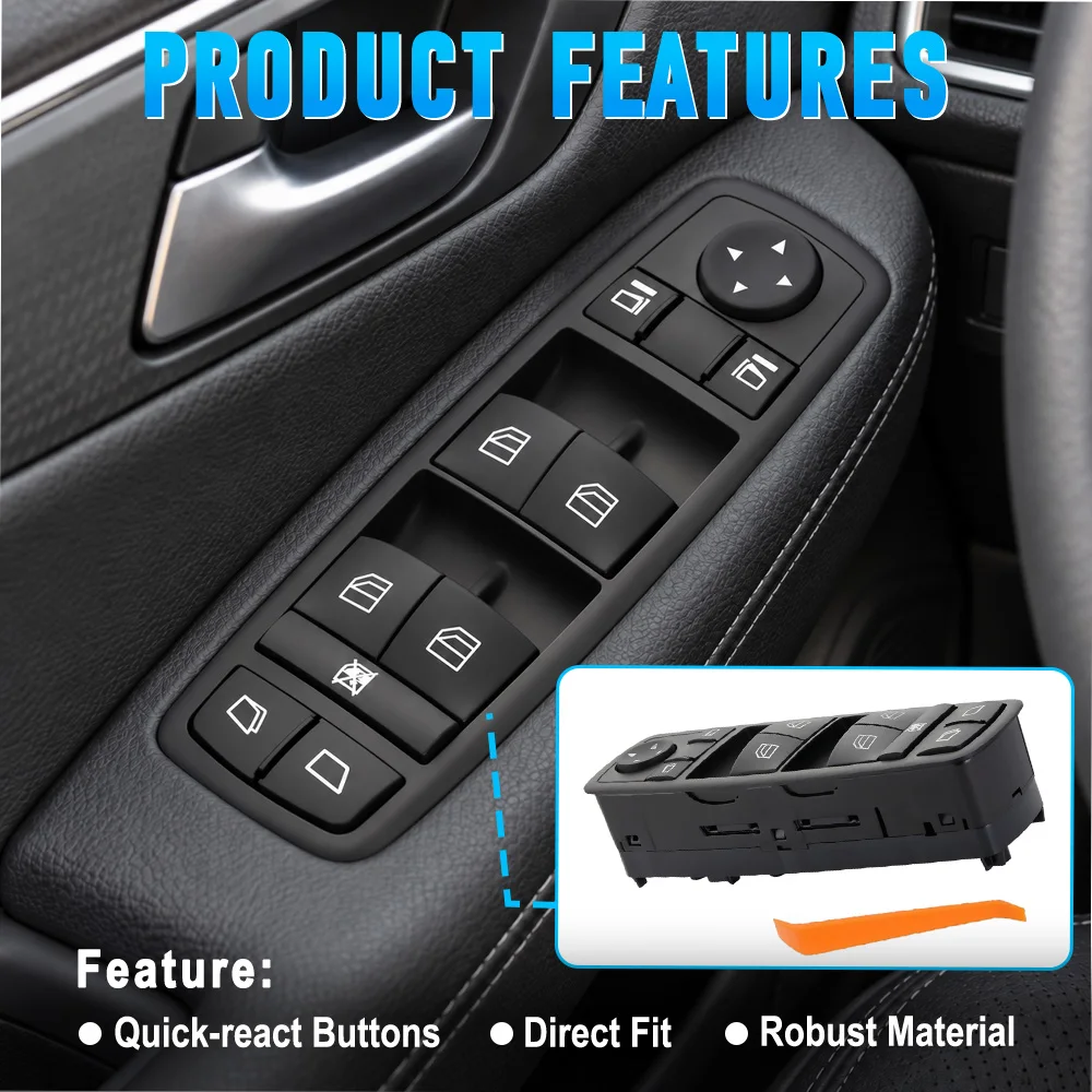 Front Left Power Master Window Lift Control Switch 2518300190 , 2518200210 For Mercedes-Benz R M GL Class W251 W164 X164
