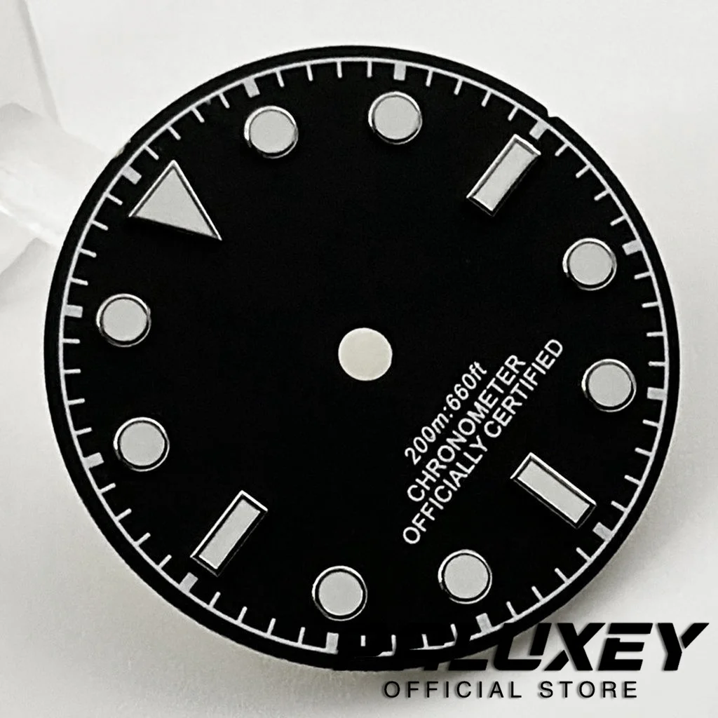 BB58 29mm Sterile Black Gray Watch Dial Luminous Watch Faces Suitable for NH35 NH36 ETA 2824 2836 Miyota 8215 Mingzhu Movement