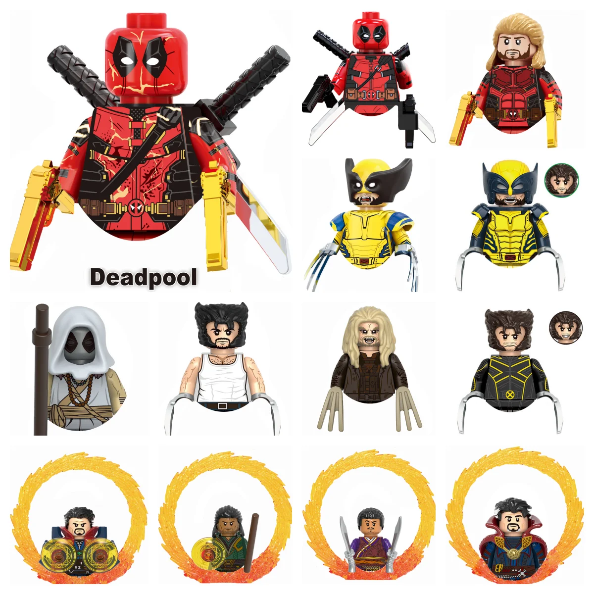 Hot Toys Doctor Strange X-Men Deadpool Superhero Bricks Toys Mini Action Anime characters Building blocks toys Children's Gifts
