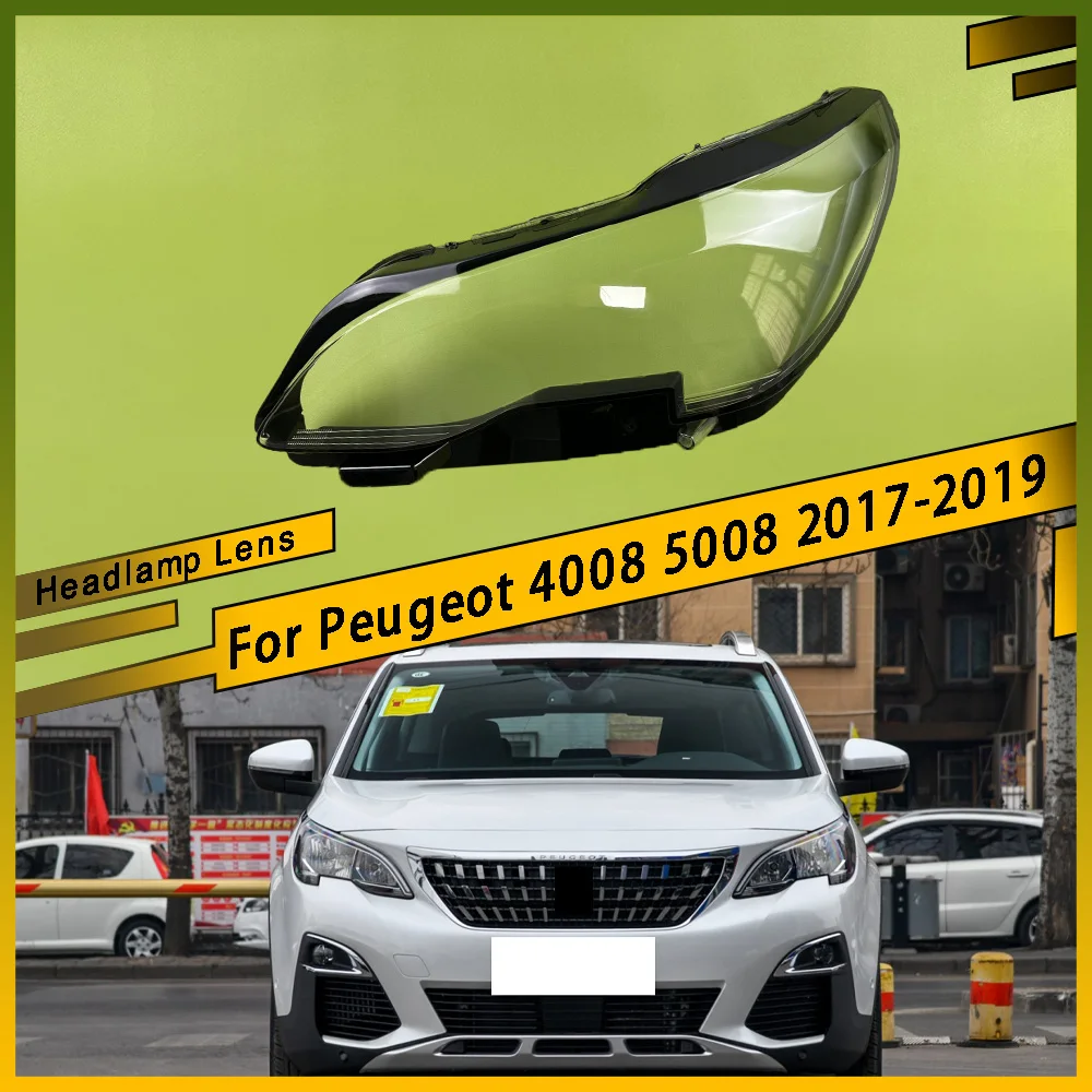 

Для Peugeot 4008 5008 2017 2018 2019 автомобильные линзы стеклянный светильник корпус фары авто прозрачный абажур крышка фары