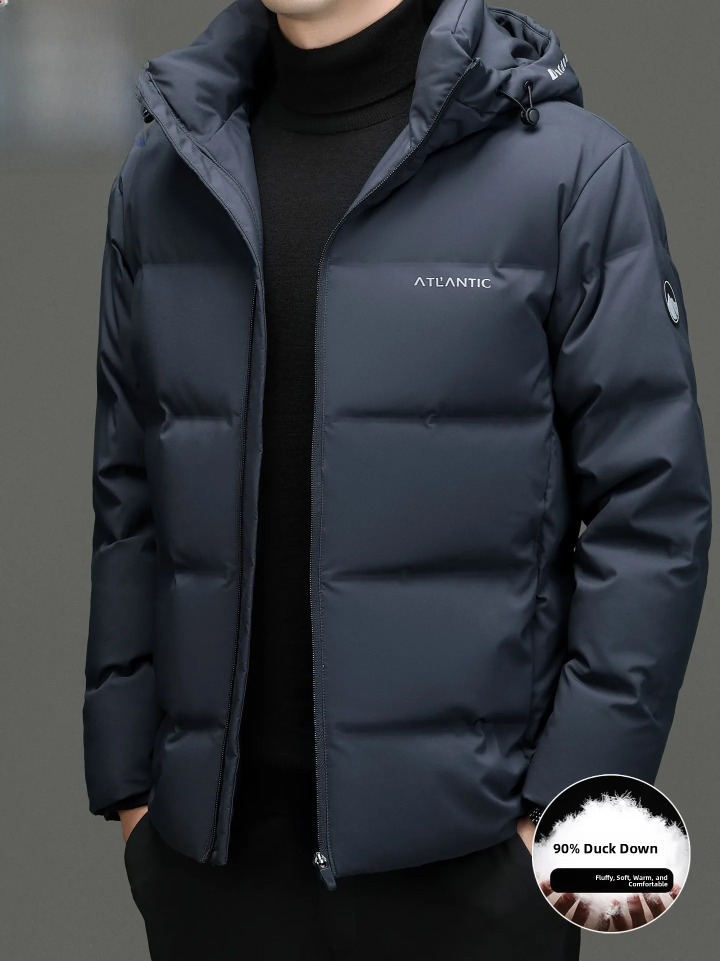 

TUCANO Woodpecker Winter Thickened Short down Jacket Men's Mid-aged Dad Clothes Warm Cold-resistant 90 White Duck down Coat