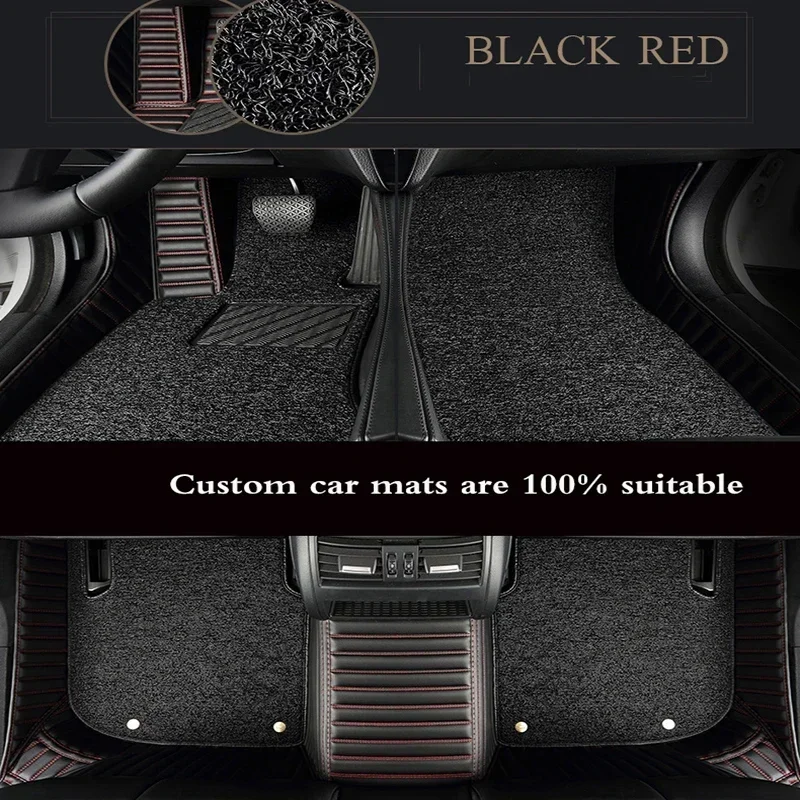 5D Luxurious Two-Layer Striped Car Floor Mats Full Coverage SUV Fitment 2016-2023