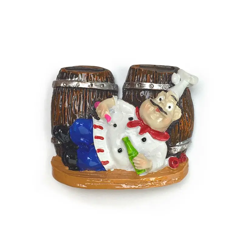 

Mexican Creative Right-Wing Drinking Chef Creative Magnetic Fridge Magnet3dTravel souvenirs and home decorations