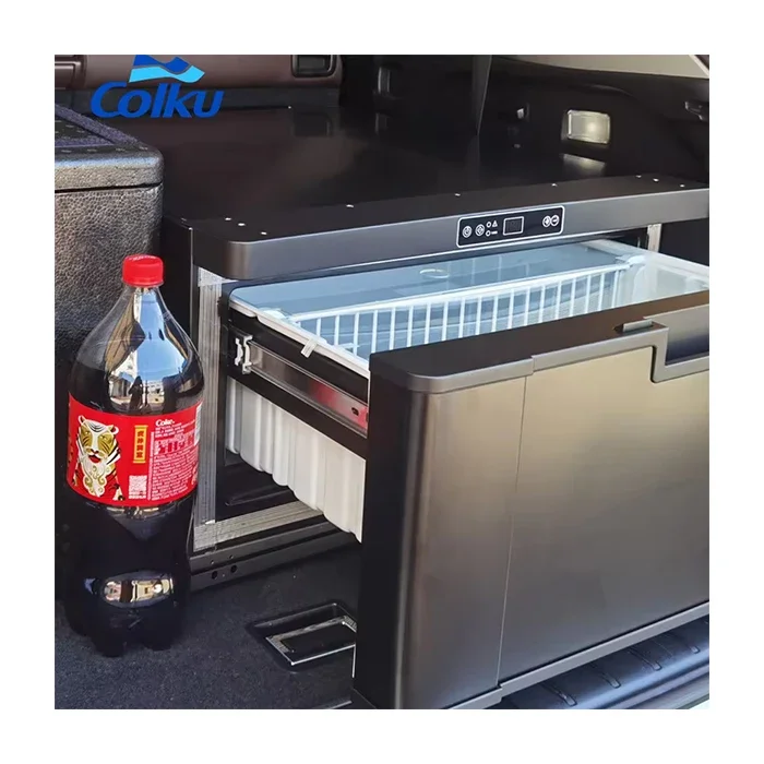

12 В/24 В 40 литров большой емкости автомобильный холодильник автомобильный мобильный холодильник со встроенным ящиком для модификации автомобиля