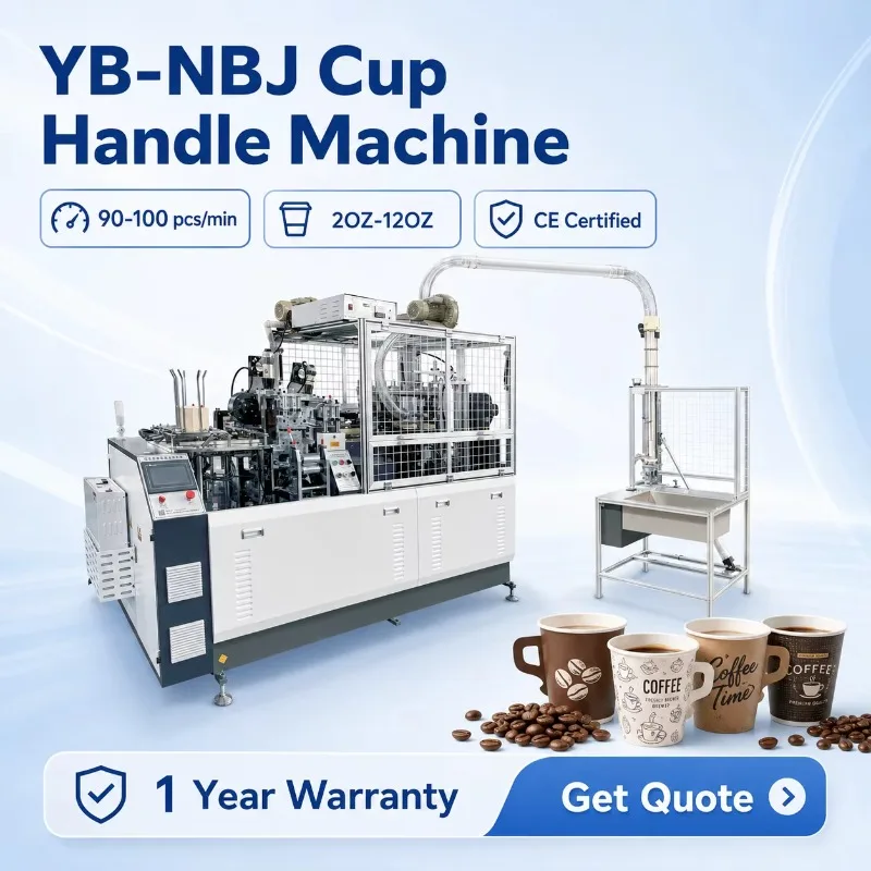 Medium Speed Paper Cup Machine 90-100pcs/min 2-12oz Size Range CE Approved Paper Coffee Cup Machinery
