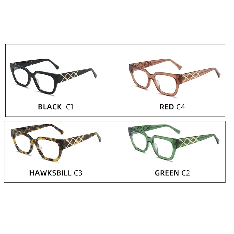 Mode acétate lunettes cadre hommes ultraléger optique Prescription lunettes myopes femmes lunettes de lecture