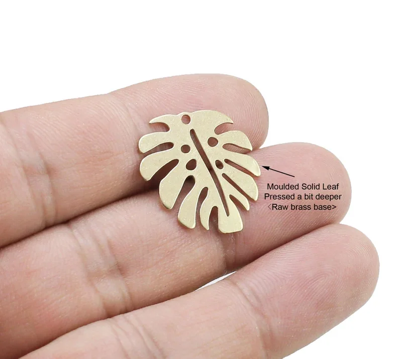 

20pcs Monstera Leaf Charm, Brass Charm For Jewelry Making, Earring Charms, Necklace Pendant, 22x20.3mm R2776