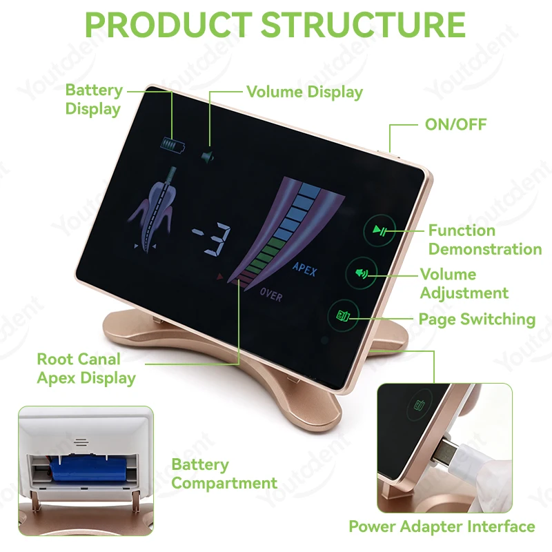 High Quailty Dental Endo Apex Locator Color LCD Display Smart Touch Dentistry Endodontic Root Canal Endodontics Measurement Tool