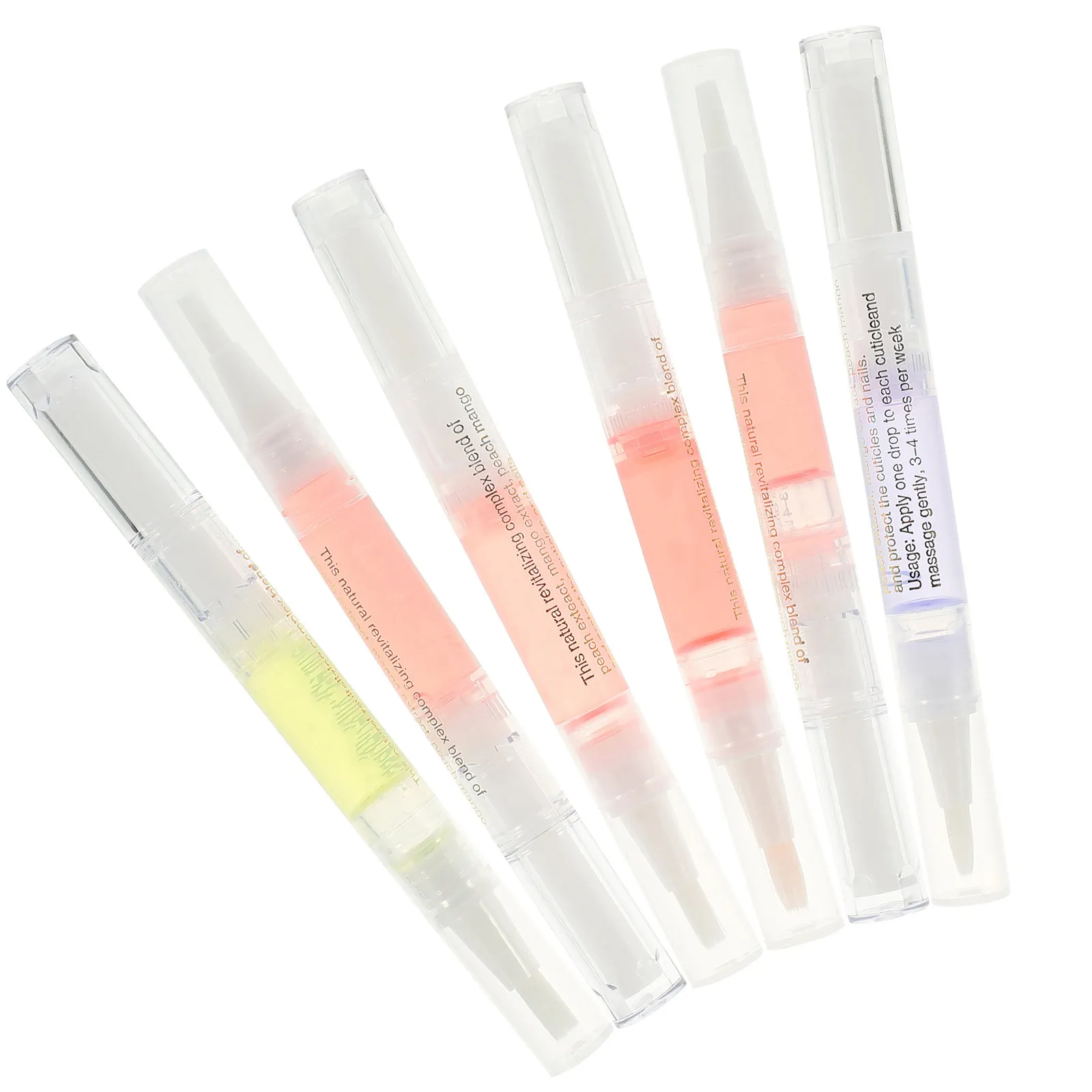 

6Pcs Nail Cuticle Oil Pen Nourishing Moisturizer Essential Gel Softener Salon Manicure Strengthener Polish
