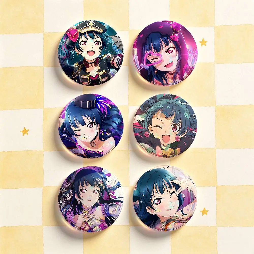Yoshiko T-Tsushima HD Print Badges Pretty Round Display Brooches IP merchandise 32mm 58mm 75mm 44mm 25mm