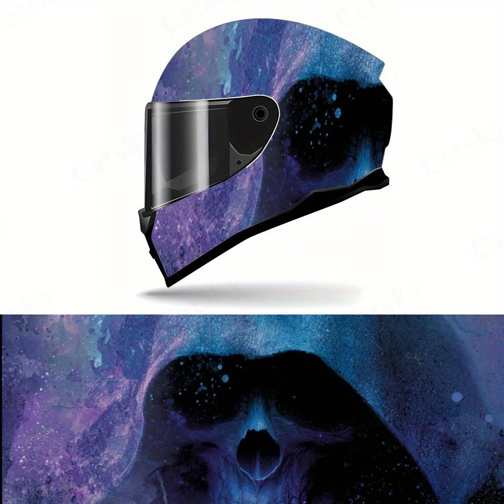 

Eye-catching Skull Reaper Motorcycle Helmet Protective Sticker, Motorcycle Helmet Exterior Decorative Accessory, Waterproof & Se