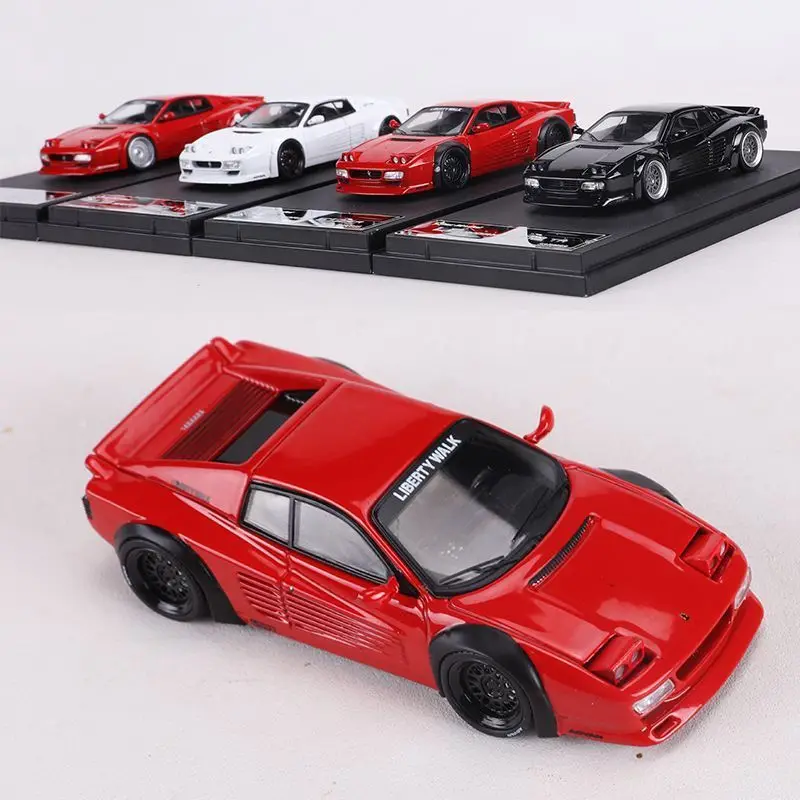 نجمة نموذج 1/64 Testarossa LB سبيكة موتور لعبة السيارة يموت الصب نموذج معدني جمع الصبي هدايا عيد الميلاد