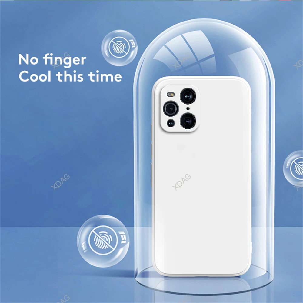 حافظة هاتف ناعمة أصلية لهاتف OPPO Find X3 Pro X3Pro 5G 6.7 "CPH2173 PEEM00 OPG03 غطاء خلفي كلاسيكي من السيليكون السائل المربع