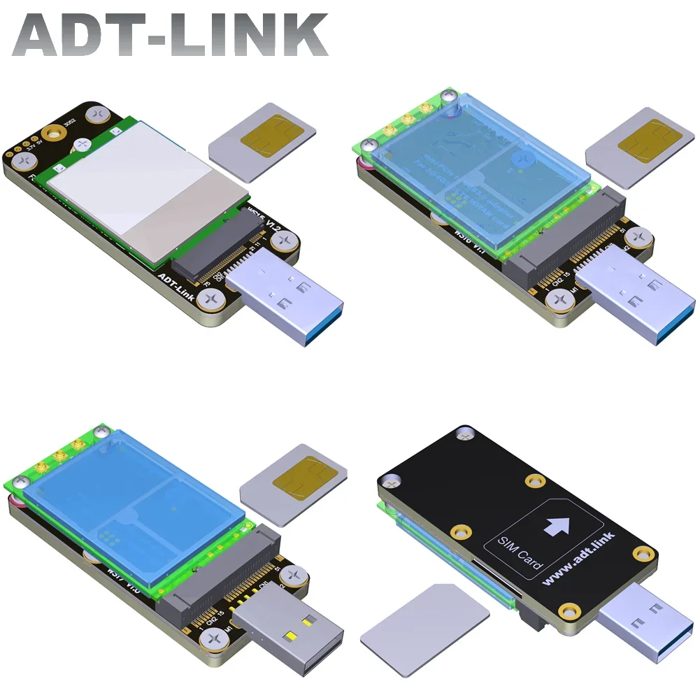 

Адаптер USB 3,0 на M.2 NGFF B-Key, стандартный переходник для карты с двумя SIM-картами, 3,7 В, 3 А, Φ 4G LTE, беспроводной модуль, модем USB 2,0 на Mini-PCIe