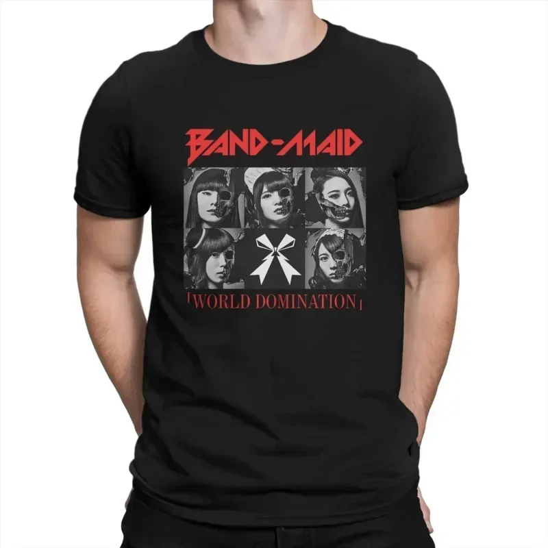 Women's Rock Band Band-Maid Men's Tshirt World Domination Fashion T Shirt Harajuku Sweatshirts New Trend