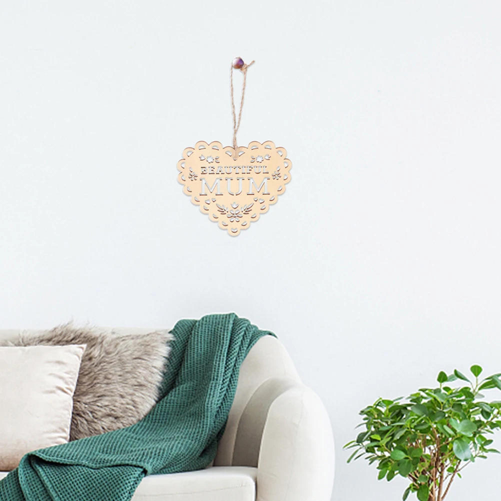 

20 Pcs Day Wooden Centerpieces Hanging Ornaments Family Craft Home Decorations Happy Happy Mother'S Day Wood Mom Gifts