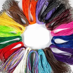 100Pcs Colorful Wax Leather Snake Necklace Women Men Cord String Rope Wire Extender Chain For Jewelry Making Bulk Wholesale
