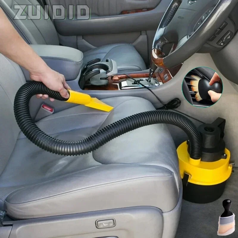 High Power Car Vacuum Cleaner For Cars Dry Wet Car Interior Cleaning Brush 12V Portable Handheld Car Wash Machine Car Accessory