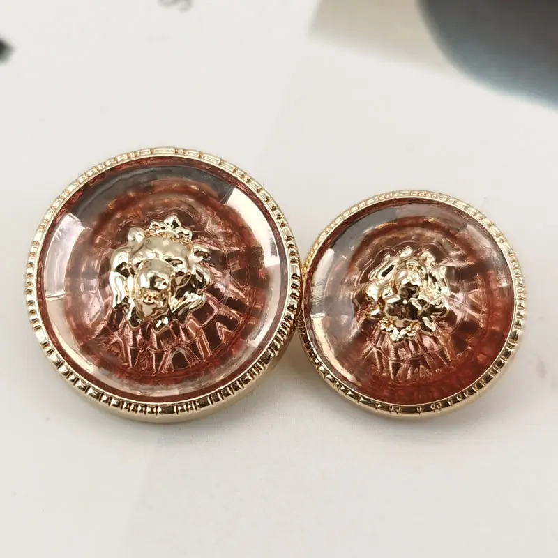 Luxuriöse Premium-Metallknöpfe im britischen Stil für Mäntel und Modebekleidung, hochwertige Harz-Metall-Kombination, 16/18/21,5 mm, 6 Stück – Detail 5