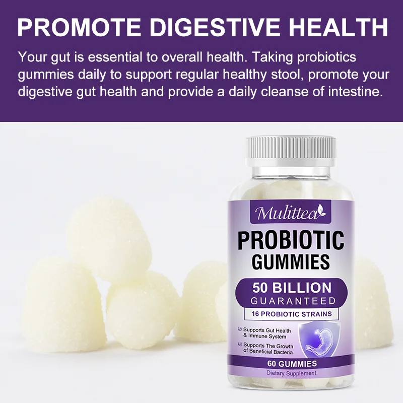 Mulittea Probiotic Supplement helps burn fat metabolism Promote Digestion & Nutrient and gut health for Women&Men