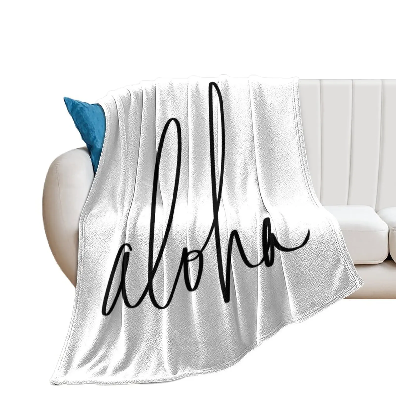 Aloha Hawaii Typography Throw Blanket Bed Blankets For Baby Blankets