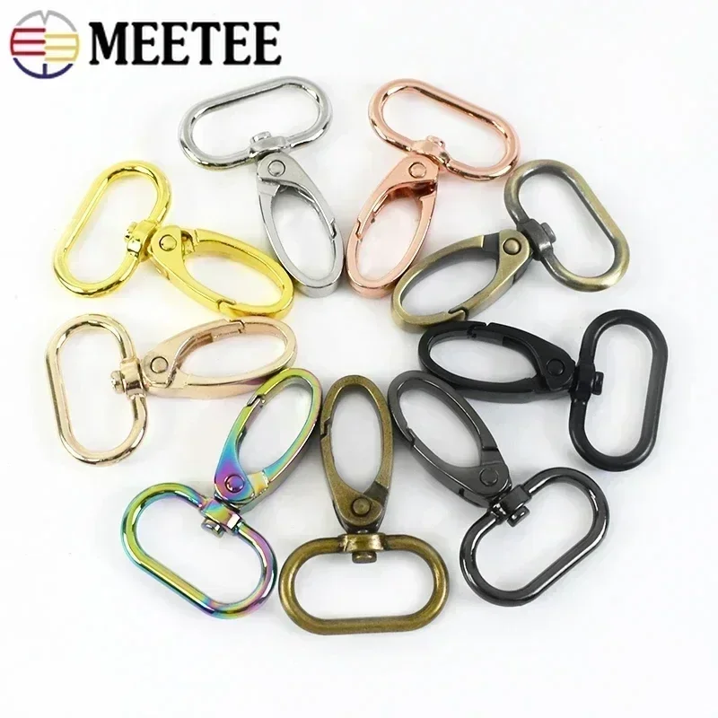 

100Pcs 16/20/26/32/38mm Metal Buckles Bag Strap Lobster Swivel Carabiner Snap Hook Collar KeyChain DIY Bags Hardware Accessories