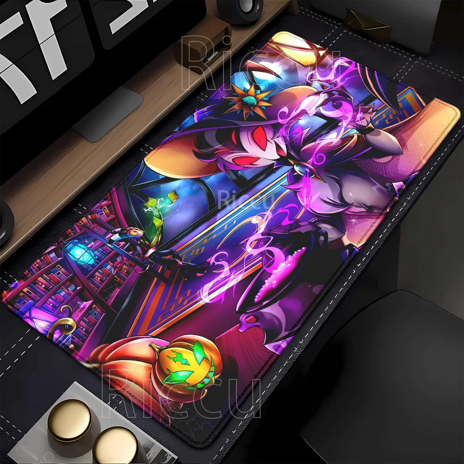 

Коврик для мыши H-Helluva B-Boss Anime, большой игровой коврик XXL 400x900 мм, с оверлоком, для офиса, ПК, компьютера, клавиатуры, с HD-печатью, настольный коврик