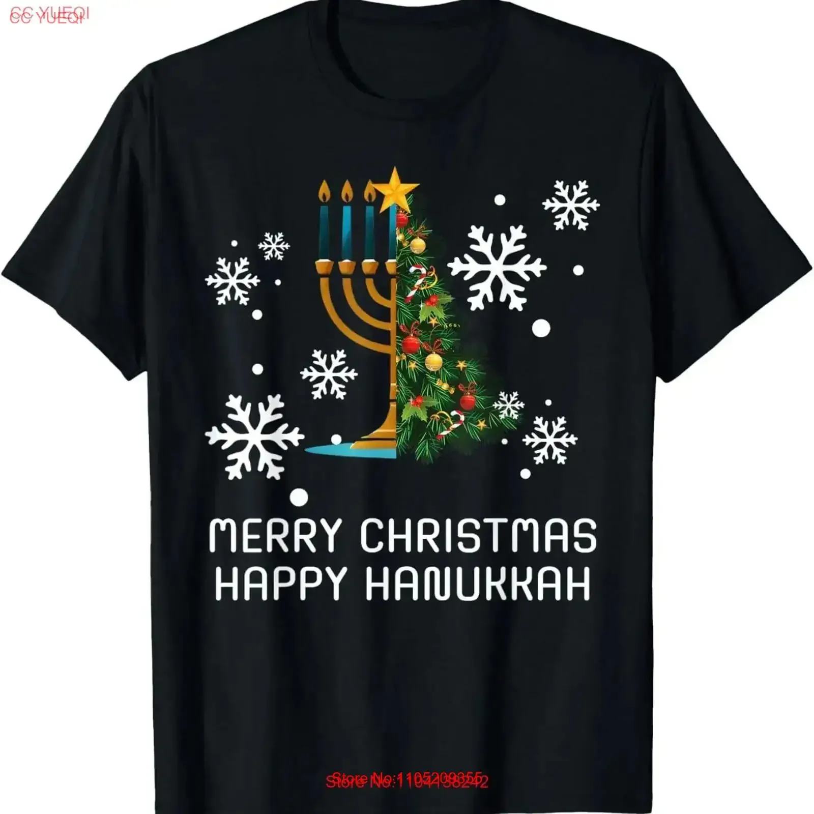 

Футболка с надписью «Счастливая Христика», «Ханука», еврейская одежда, винтажная стираная дышащая унисекс, растянутая слегка дизайнерская одежда