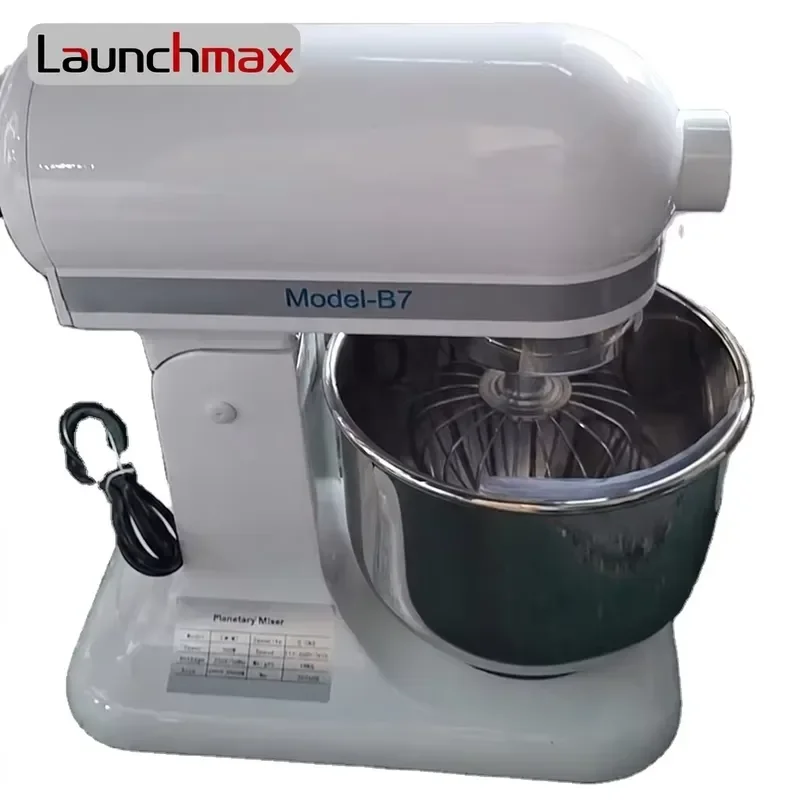 7L Commercial Planetary Food Mixer Stainless Steel Stand Mixer for Dough Cake Flour Beater Kitchen Bakery Restaurant