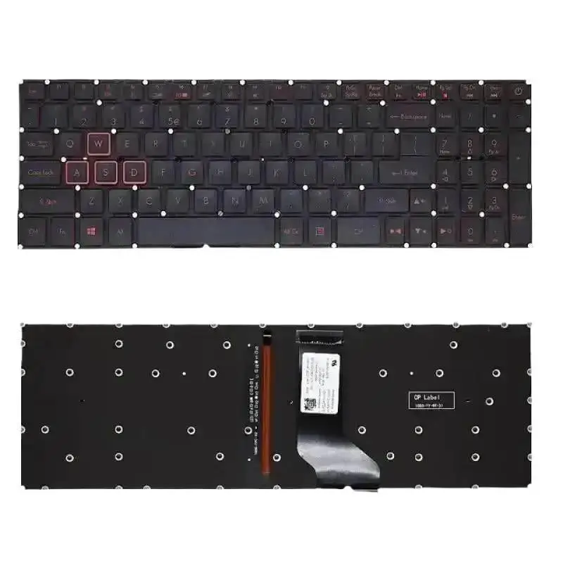 لوحة مفاتيح جديدة مع إضاءة خلفية لـ VX15 AN515-51 AN515-52 AN515-53 N16C7 N17C1 N17C7 VX5-591G يورو