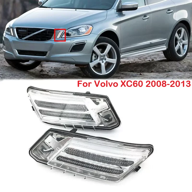 

Left Right Side DRL Fender Corner Light Daytime Running Lamp For Volvo XC60 2009 2010 2011 2012 2013 For Car 31290873 31290874