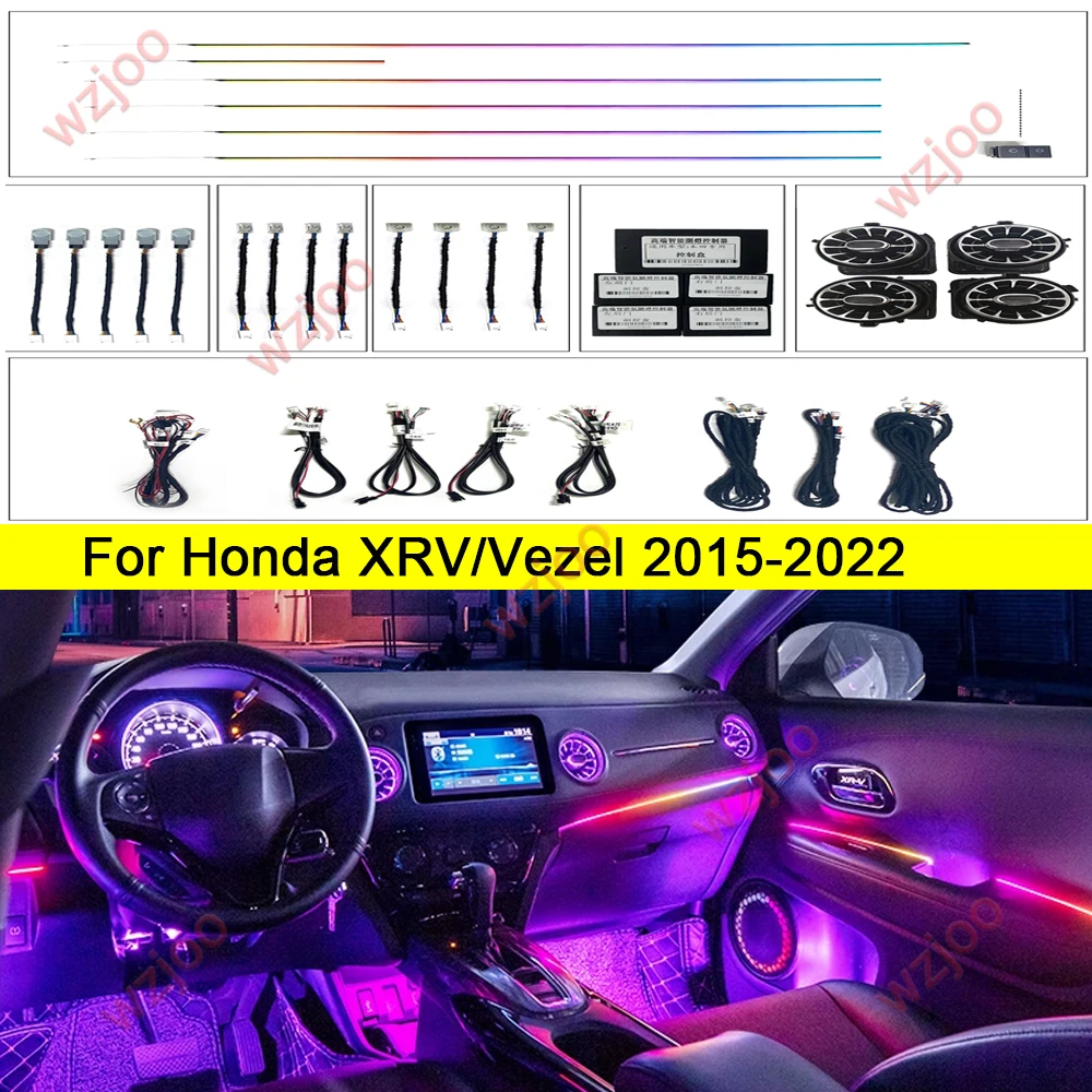

Upgrade Symphony Led Car Interior Ambient Lighting for Honda Vezel/XRV 2015-2022 Atmosphere Decoration Strip Accessories