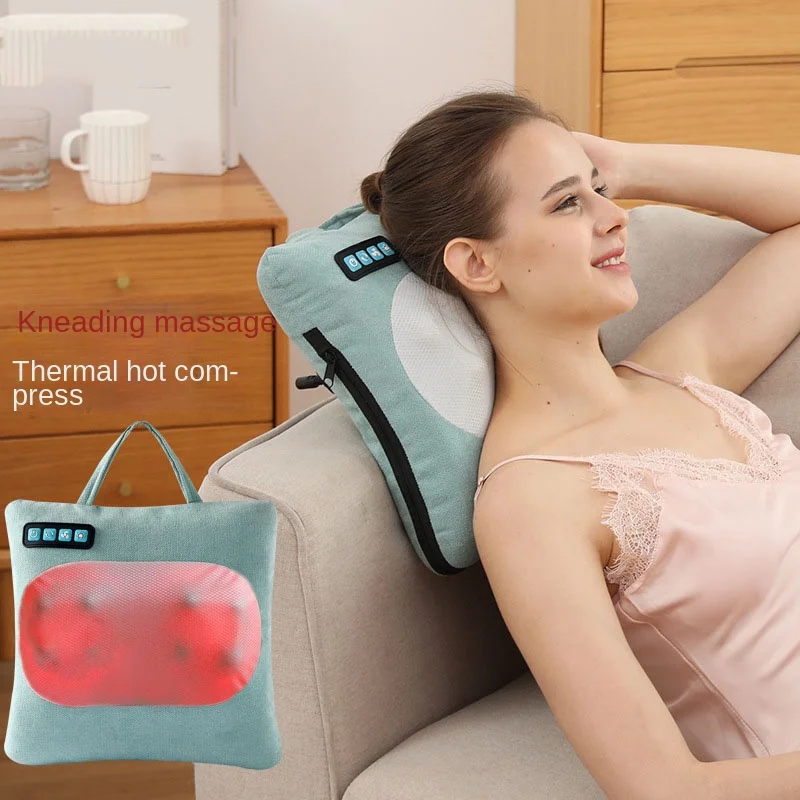 Multifunctional electric massage, lumbar pillow, backrest, hot compress, massage, lumbar support, and lumbar spine protection