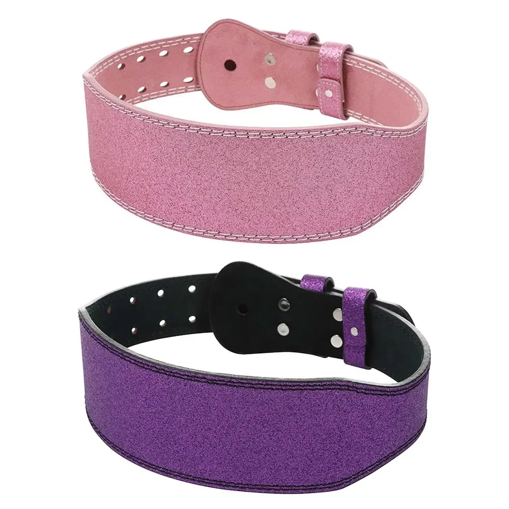 Cinturón de levantamiento de pesas para Fitness, entrenamiento de fuerza en gimnasio, soporte de cintura para mujeres y hombres, protección de entrenamiento rosa y morado, cinturones de cintura para Crossfit