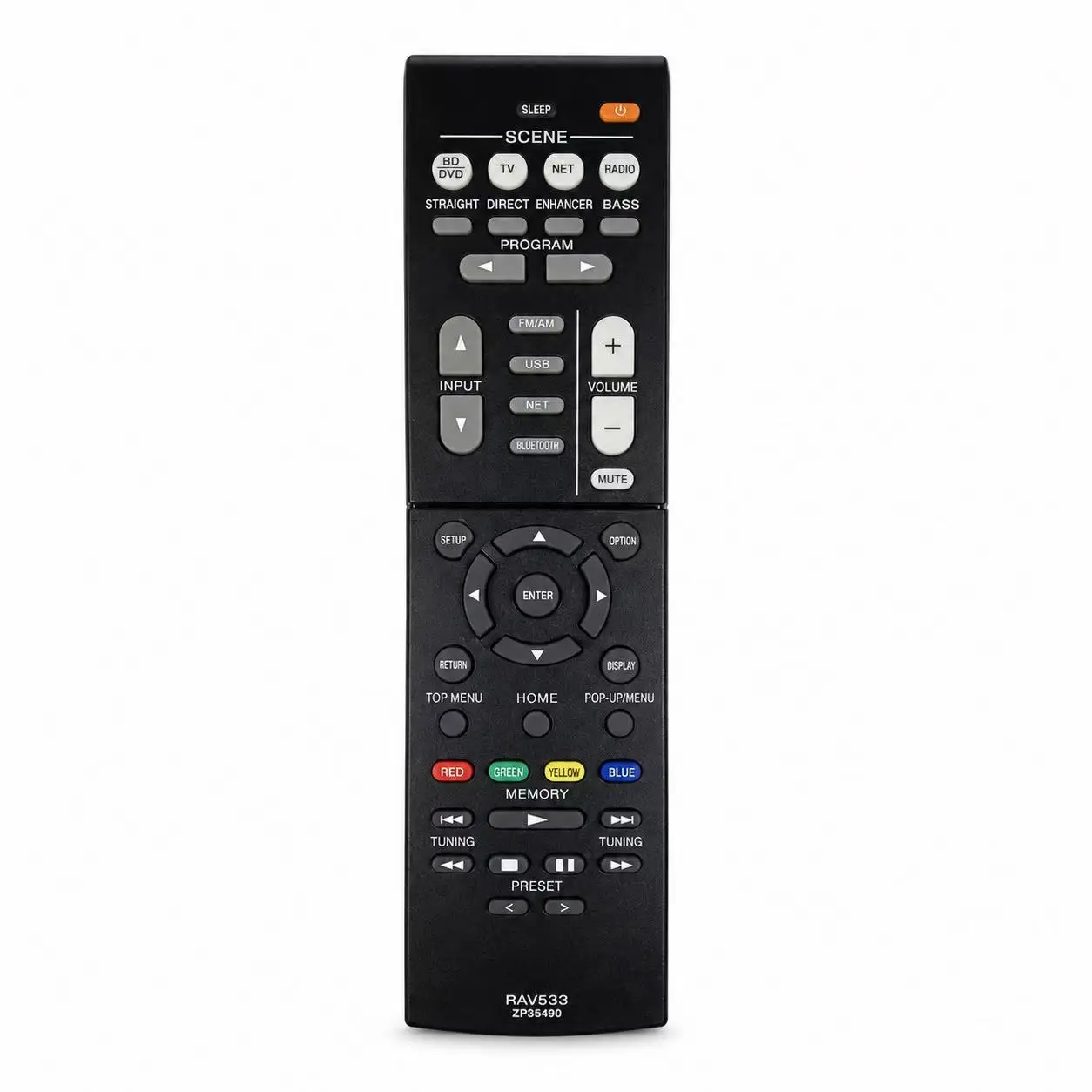 NEW RAV533 ZP35490 Remote Control for YAMAHA AV Receiver RAV531 RAV532 RAV534 RX-V479 RX-V479BL RX-V579 RX-V579BL HTR-4068