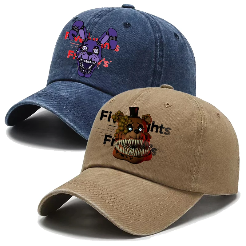 Vijf Nachten Op Freddys Baseball Cap Mannen Fnafs Anime Retro Zonnehoed Jongen Buitensporten Sunbonnet Volwassen Lente Herfst Hoofddeksels Gift