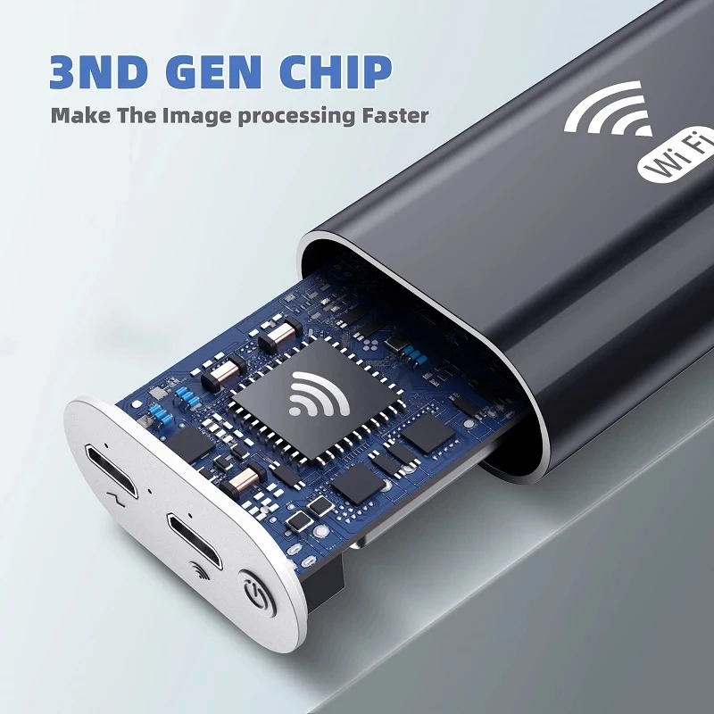 HD720P 8mm Lens Wifi Endoscope Camera USB Camera Semi-rigid Cable Waterproof Iphone Android Wireless Car Inspection Borescope