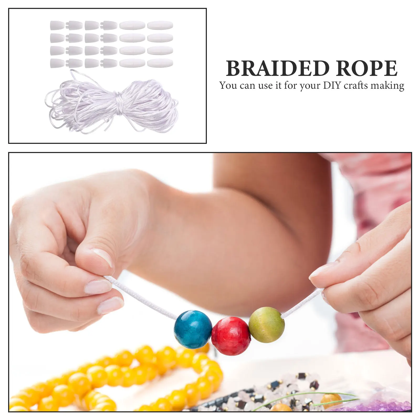 

1 set 1 Set Weaving Craft Rope Diy Jewelry Clasps Nylon Bracelet Cord Multi-Use For Gift Wrapping Necklace Making Handheld Bag