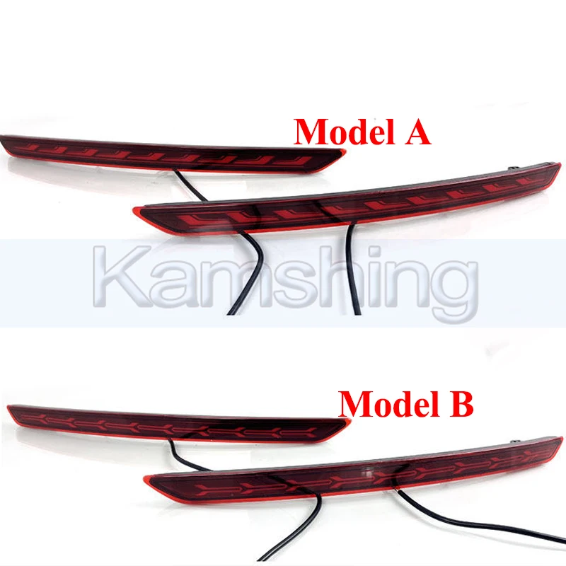 Kamshing 1 Pair Modify LED Rear Bumper Light Lamp For FAW Bestune B70 2021-2023 Rear Bumper Fog Light Fog Lamp Reversing light