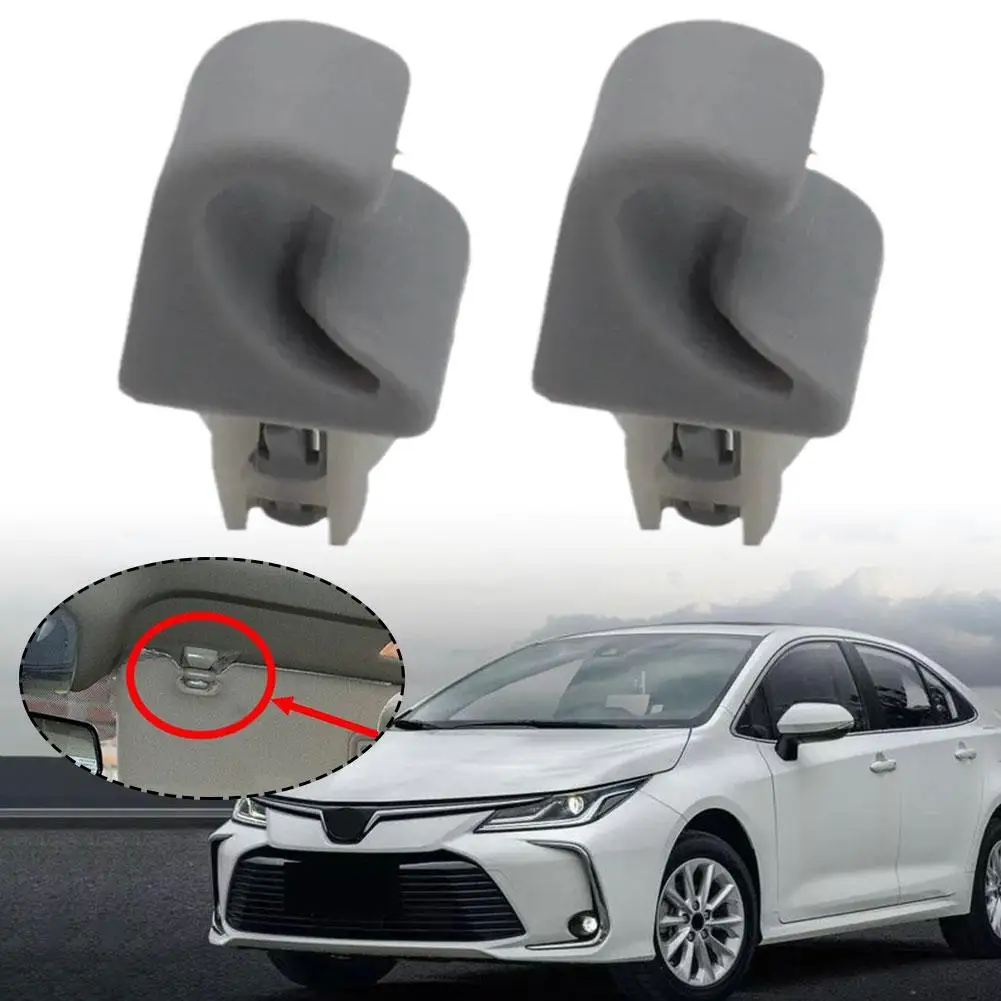 

2pcs Interior Sun Visor Clips Fastener Clip Support Hook Holder Hanger For Toyota Corolla / Matrix 2003-2008 Replace Broken S4X1