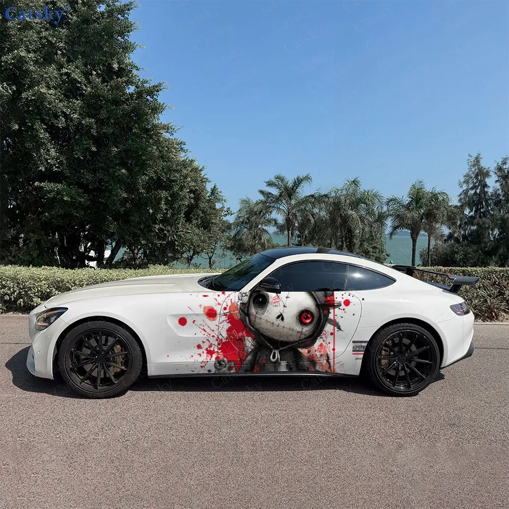 2pcs Dark Trendy Doll Soul, Durable, Fade-resistant, Enhance Vehicle Aesthetics With Bold Artistic Design Car Vinyl Wraps