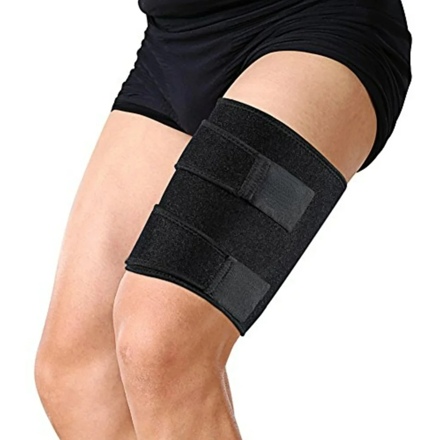 

["Adjustable Neoprene Thigh Wrap with Silicone Anti-slip Strips for Hamstring Brace Support"]