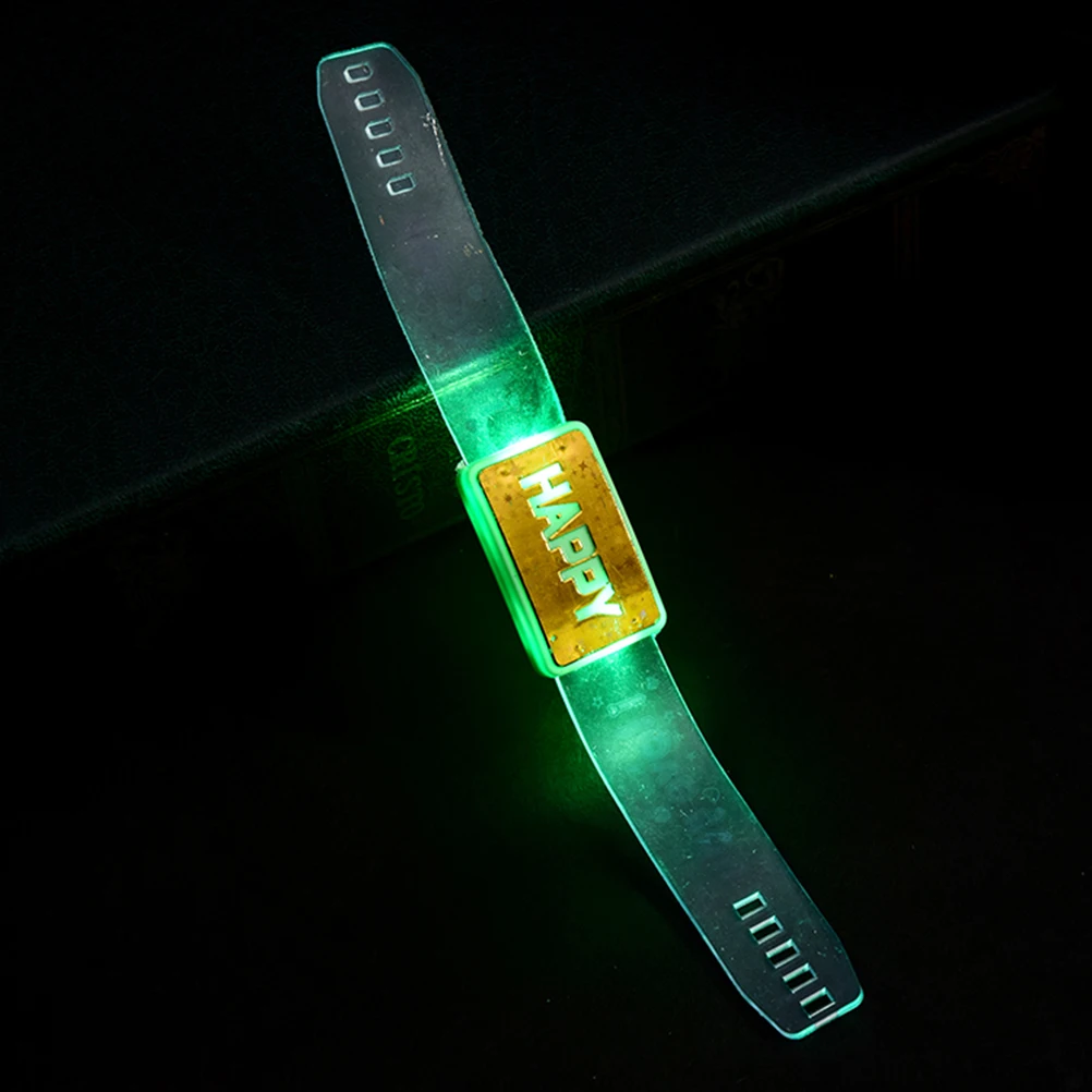 

12 Pcs LED Flashing Bracelet Adjustable Size Bright Wristband Party Accessories Luminous Handband Celebration Decorations