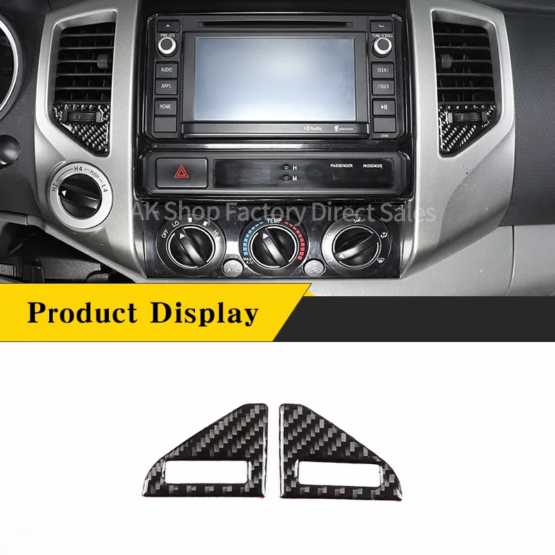 For Toyota Tacoma 2011-2015 Soft Carbon Fiber Car Central Control Air Outlet Pulley Switch Sticker Decorative Car Accessories