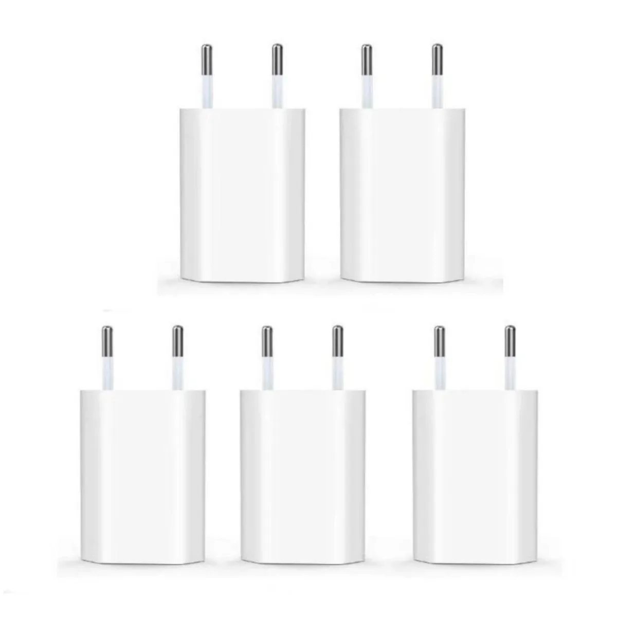 2-5PCs 5V 1A Eu AC Home Travel USB Wall Charger For IPhone 6 7 8 plus x xr 11 12 13 14